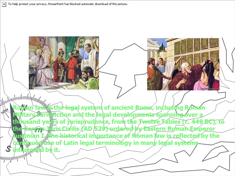 Roman law is the legal system of ancient Rome, including Roman Military Jurisdiction and